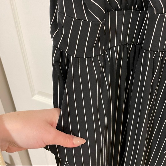 Kaileigh Black and White Striped Jumpsuit - Picture 6 of 10